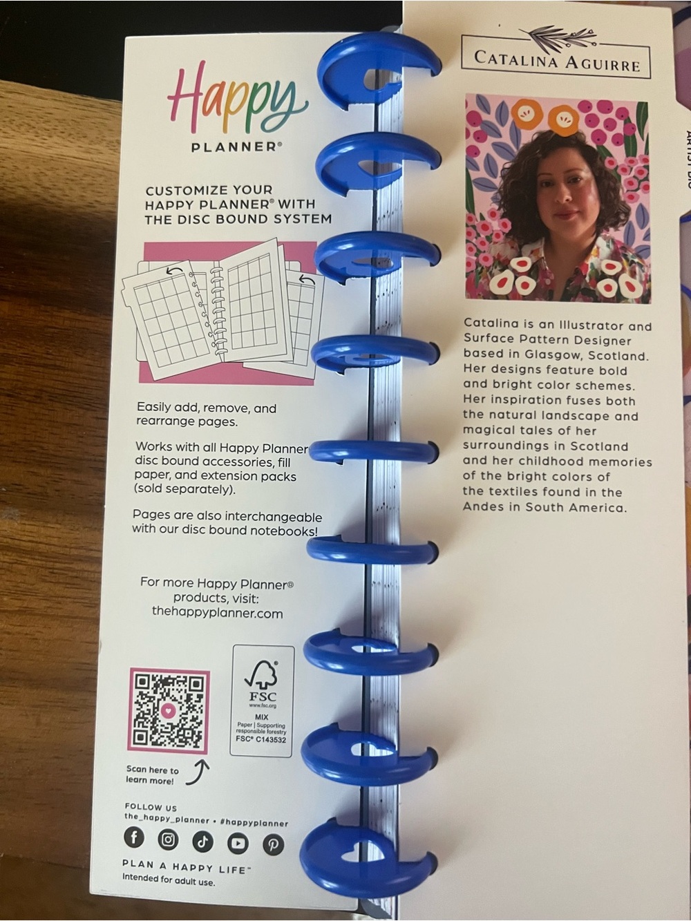 2026 Happy Planner Blue Disc Bound Catalina Aguirre - Picture 2 of 4